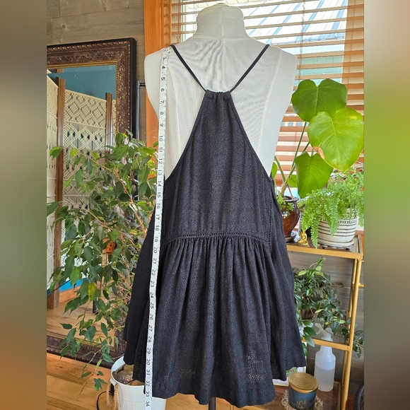 Free People Lined Mini Bib Dress - Picture 2 of 3